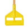 Rubbermaid Commercial 54" Mop and Broom Handles, 1.13" Dia, Natural/Yellow, Wood FGH115000000